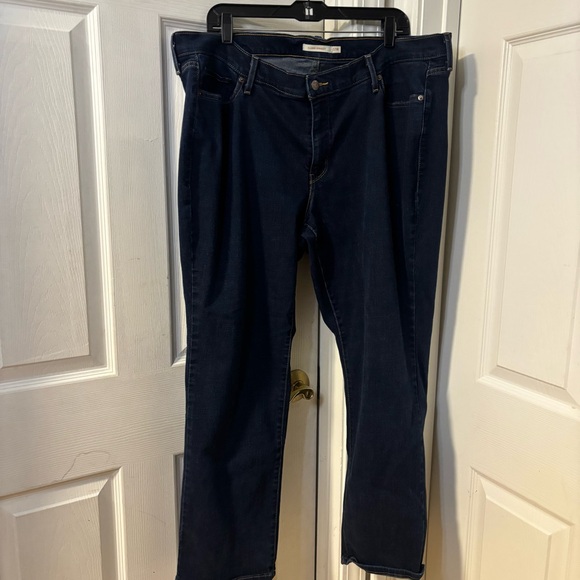Levi's  Women’s Classic Straight Stretch Indigo Denim Jeans Size 22 W - Picture 7 of 11